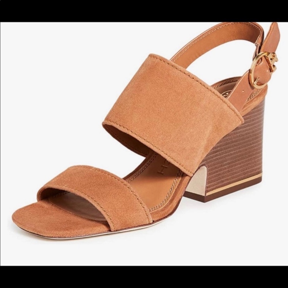 Tory Burch suede Selby block heels